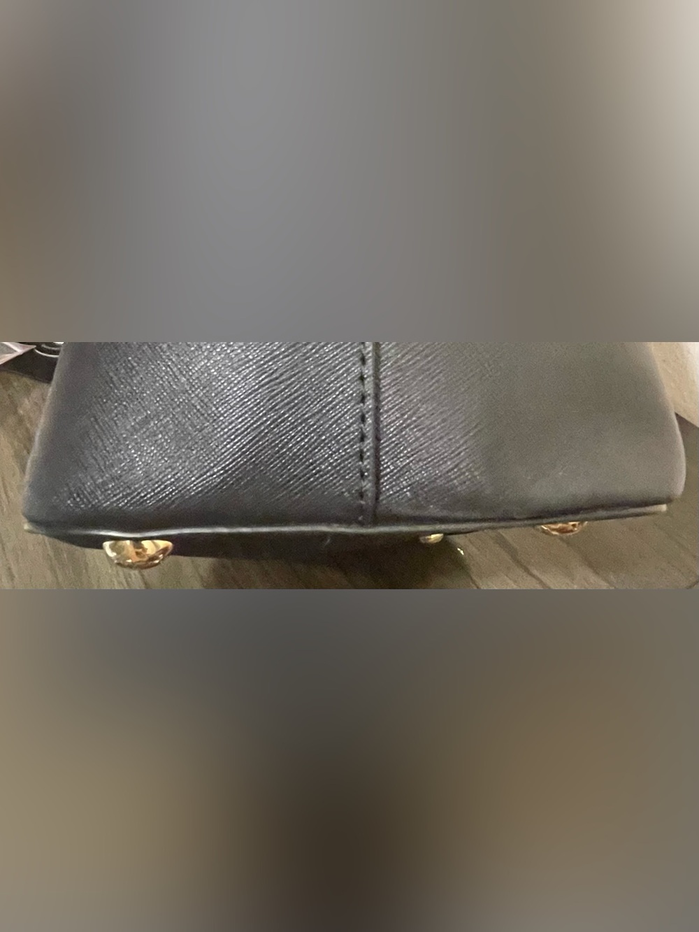 Michael Kors Black Structured Tote Bag with Front Pocket - Picture 6 of 7
